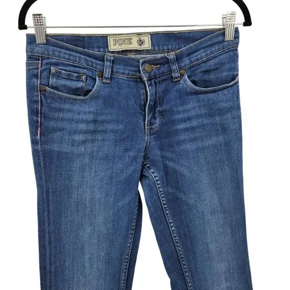 Vtg Victorias Secret Pink Womens Bootcut Jeans Sz 6L Med Wash‎ Stretch Long - Picture 4 of 12